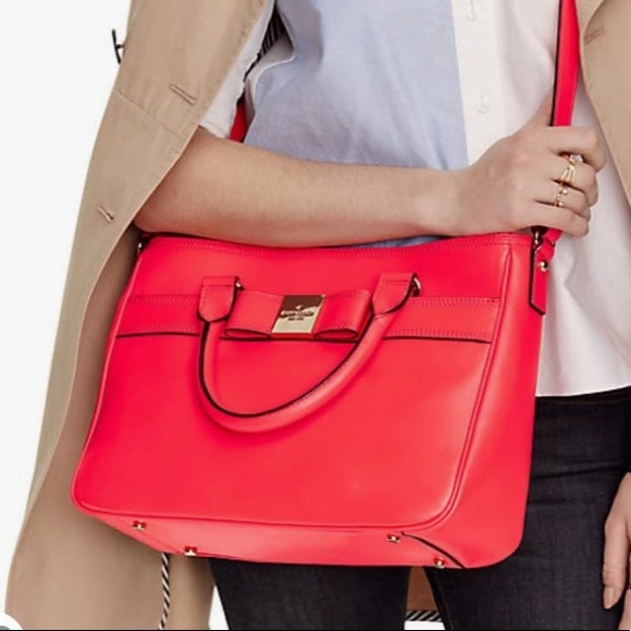 Kate Spade NWT Primrose Hill Goldie Satchel in Geranium - HOST PICK! 🏆 - Picture 6 of 15